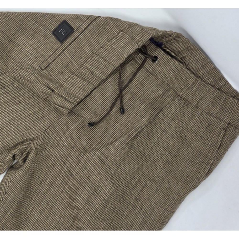 Ralph Lauren Purple Label Arsenia Tick-Weave Tweed Jogger Pants Womens 12 NWOT